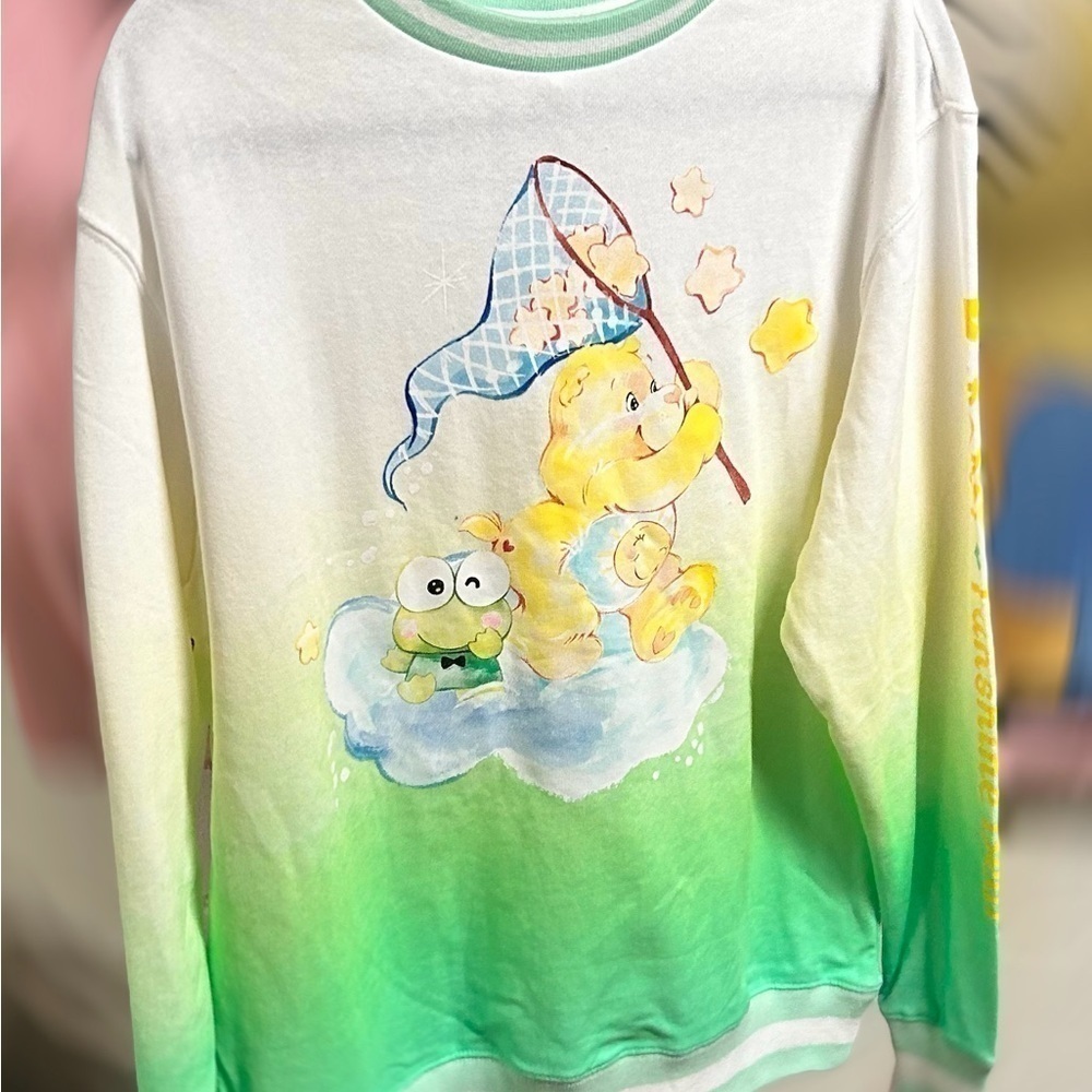 Sanrio X Care Bears Funshine Keroppi large NW unattached tags